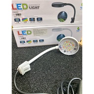D1s Jeneca 3-color mini clip-on LED light for aquariums - Mini round color LED light - white shell.