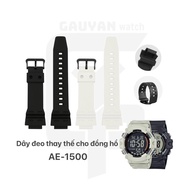 Regular replacement soft silicone strap for AE-1500 watch models and accessories