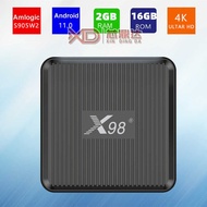 X98Q Android Network Set-Top Box S905W2 Android 11.0 2G/16G Dual Band WIFI 4K TVBOX