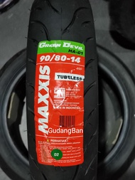 Maxxis 90 80 - 14 Green Devil MA-G1 Ban Motor Tubeless BONUS PENTIL matic PRODUKSI 2023 ORIGINAL BARU