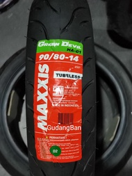 Maxxis 90 80 - 14 Green Devil MA-G1 Ban Motor Tubeless BONUS PENTIL matic PRODUKSI 2024 ORIGINAL BAR