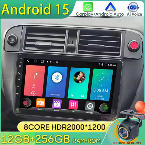 Android 15 Car Radio For Honda Civic EJ EK EM 1995-2001 LHD RHD GPS Navigation Android Auto Carplay 