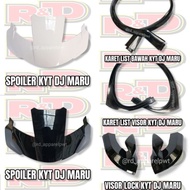LLETSS!! Part helm KYT DJ MARU ORIGINAL - KARET LIST - VISOR LOCK - SPOILER