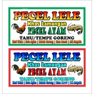 spanduk pecel lele/seafood/lamongan/warung bakso dan mie ayam bisa custome menu dan nama