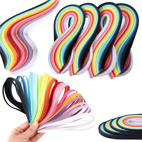 260pcs Rainbow Color Paper Quilling Strips Origami Paper Quilling Tools DIY Handmade Craft Birthday 