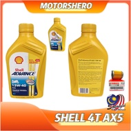 QR CODE SHELL MALAYSIA STOCK AX5 15W40 1L 4T ENGINE OIL MINYAK HITAM OIL FILTER YAMAHA LC135 Y15 Y16 SRL115 F700 CASTROL