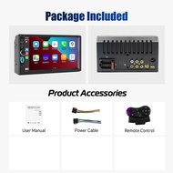 ESSGOO 7018B 3rd 7" Double 2 Din Touch Screen Bluetooth Car Radio Stereo MP5 Player USB/SD/TF/Androi