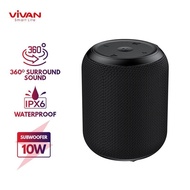 VIVAN Bluetooth Speaker Surround Sound 360° Waterproof IPX6 VS12
