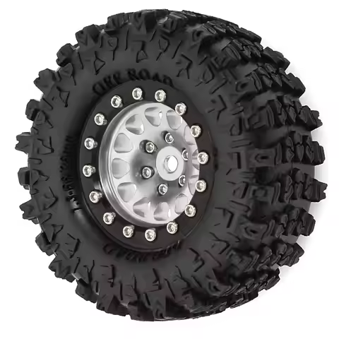 1.3" Metal Beadlock Wheel Tire Set for 1/18 1/24 RC Crawler Car TRX4M SCX24 AX24 FCX24 FCX24M Ascent