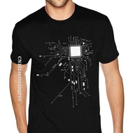 90-an Komputer CPU Teras Jantung GEEK Nerd Freak Hacker PC Gamer Tees Bersaiz Besar Anime Tshirt Lel