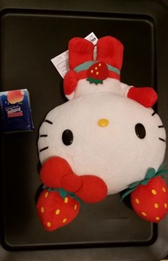 Sanrio hello kitty 草莓 士多啤梨造型 超人 大毛公仔 絕版珍藏