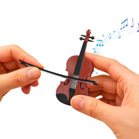 World's Tiniest Violin with Sound Playable Miniature Violin Original Sad Music Pocket-Sized Tiny Vio