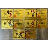 Disney Dollar Gold Foil Currency Set(5pcs)