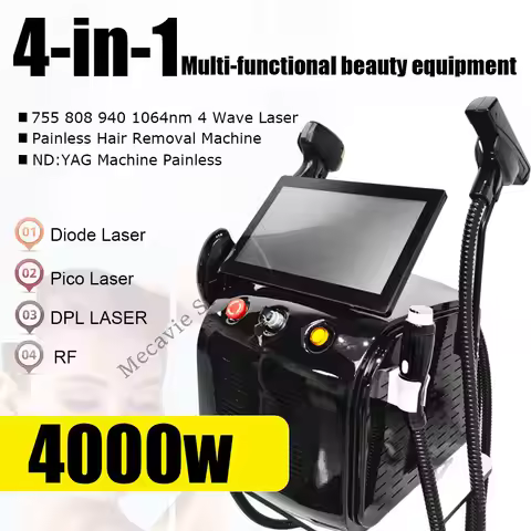 Best-seller Picosecond Laser 4 In 1 Diode Laser Pico 808 Carbon Peeling RF Ipl Nd Yag Opt Hair Remov