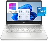 HP 2023 Newest 14 Laptop, 14" Display, Intel Core i5 1135G7 Processor, 8GB RAM, 256GB SSD, Intel Iris Xe Graphics, Bluetooth, Webcam, HDMI, Windows 11 Home, Natural Silver