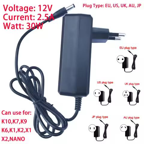 Easythreed power adaptor 30W, Voltage 12V ,Current 2.5A for K10, K7,K9, K1,K2,K6,X1,X2, NANO