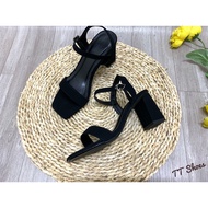 (If you have fat feet, please go up 1 size! ) women's 7cm matte velvet high heel sandals TT Shoes sq