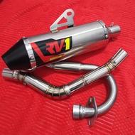 1 set RV-1 exhaust 38mm stainless ksr 110 klx 150 crf 150 msx 125 xr 200 xtx 125 dtracker