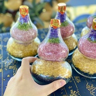 Natural five-color stone glass gourd