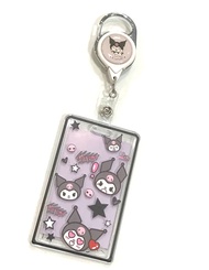 KUROMI ที่ใส่บัตร ที่ห้อยบัตร พร้อมที่ใส่บัตร สายห้อยดึงยืดออก โยโย่ มีก้ามปูสวยงาม ที่ใส่บัตรขนาด5.