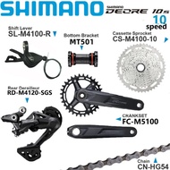SHIMANO DEORE M4100 Groupset 1X10ความเร็วจักรยานภูเขา MTB เปลี่ยนเกียร์ด้านหลังเทปคาสเซ็ท M5100โซ่ H