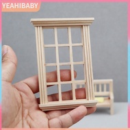 YEAHIBABY Doll House Window Prop DIY Mini House Decoration Mini 12-Pane Blank Window