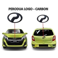 Perodua Logo/Lambang Emblem Carbon/ Logo Carbon  Myvi Lagi Best/Alza/Bezza /Axia /Icon & Myvi New /