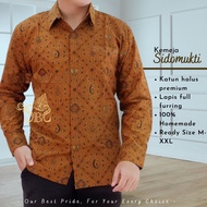 BATIK PRIA LENGAN PANJANG | BATIK PRIA | KEMEJA BATIK PRIA LENGAN PANJANG KATUN MOTIF SIDOMUKTI
