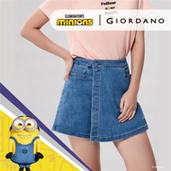 GIORDANO WOMEN 【Giordano x Minions】Women's Stretchable Denim Hidden Comfort Skort 0 05405224