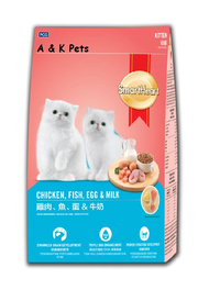 Smart Heart Kitten (Chicken,Fish,Egg&amp;Milk) Dry Cat Food 10kg Makanan Kucing Smart Heart 10kg Murah