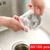 FREEYIO785 30/100 Pcs Kitchen Drain Disposable Debris Sewer Clogging Prevent