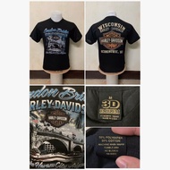 Cool69 เสื้อ ผู้ชาย สไตล์ เกาหลี เสื้อผู้ชายเท่ๆ เสื้อยืด เสื้อฮาเลย์ (harley davidson)  ป้าย 3D EMB