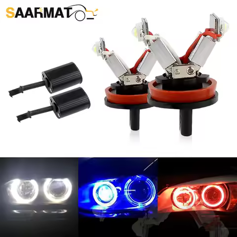 2pcs H8 12V Car LED Angel Eyes Lights For BMW 1 3 5 7 Series E82 E90 E91 E92 E93 E60 E61 E63 F01 E84