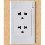 Double Socket - 3-Pin Genuine Sino Recessed Wall