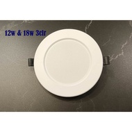 PLS 4(12Watt) & 6(18Watt) Round Led 3Colour Downlight