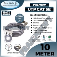 [PREMIUM] 10M Cat5E LAN Cable 10 Meter UTP Cable 10 M + RJ45 + Plugboot