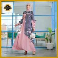 baju gamis batik wanita modern dress muslim batik kondangan pesta best