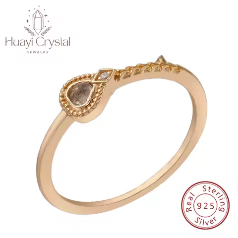 New Vintage Ring female natural labradorite key shape ring special-interest design ring