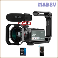 MABEV Ordro AX10 4K Camcorder Camara Professional 30MP 60FPS 30X Digital Zoom Camera Vlog IR Night Vision WiFi YouTube Video Shooting ABEIB