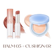 [Combo Ve-easy] Combo Son dưỡng màu tint Romand Glasting Melting Balm 3.5g + Phấn nước  Romand Bare 