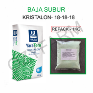 yara kristalon 181818 baja SUBUR fertigasi larut air - repack 1kg