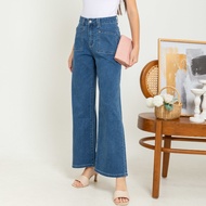2023 Jeans - Women's Long Culottes Jeans C145 (CAP) Baggy Jeans High Waist Jeans