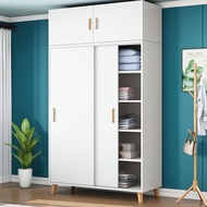 2 Door Wardrobe Clothes Storage Cabinet  with door Wardrobe  MultiFunction Wardrobe Simple Small Sto