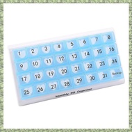 (C Z G L) Monthly Pill Organizer 31 Compartments, 1 Per Day, 4 Week Full Month 31 Day Pill Organizer