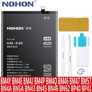 NOHON Battery For Xiaomi Mi POCO F3 F2 Pro F1 Mi3 M3 POCOPHONE Redmi K40 K30 K20 Pro 3 3S 4X Replace