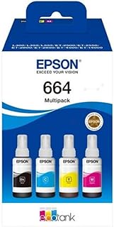 Epson 664 Original Multi Ink Bottles by Amazon Dash Replenishment Ready ECOTANK