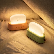 LED Children Night Light Toaster Lamp Rechargeble Bread Maker Lights Bedroom Decor Mood Light Sleeping Lamps Novelty Lighting