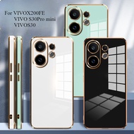 Electroplate Soft Silicone Cover For VIVO X200 FE S30 S30Pro mini Shockproof Soft Back Case For VIVO