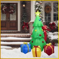 [Gepnoo] 7 FT Inflatable Christmas Tree Polyester Lawn Prop with 3 Gift Boxes LED Light Up Outdoor D