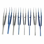 18Cm Titanium Stainless Steel Tweezers Platform Forceps Round Handle Ophthalmic Instruments 1Pcs